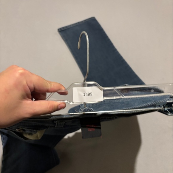 MMA Elite Jeans 32x30 Blue Low Rise Bootcut Flap Pockets Y2K Grunge Spring - Picture 10 of 10